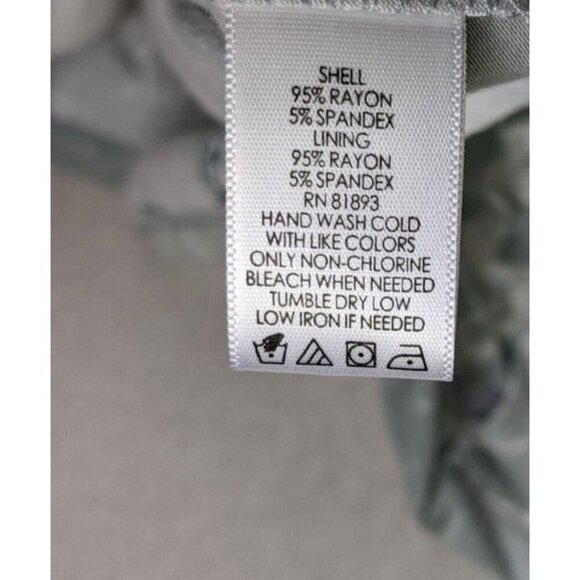 H by Halston Women's Dress Size 6 Gray & White Print Stretch Knit - Picture 10 of 12